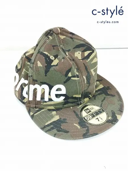 Supreme×NEW ERA シュプリーム×ニューエラ LOGO キャップ 7・1/2 59.6cm カーキ系 カモ