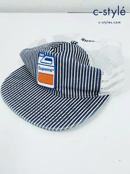 Supreme シュプリーム キャップ ネイビー×ホワイト 19AW JUG MESH BACK 5-PANEL CAP