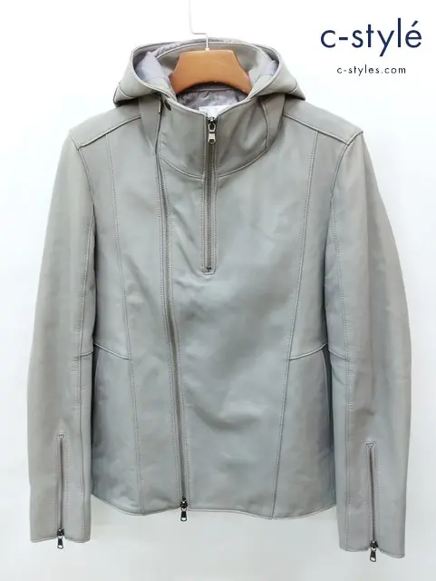 VOGUISH ヴォーギッシュ ダブルライダースジャケット L グレー系 ラムレザー G0873LJM103