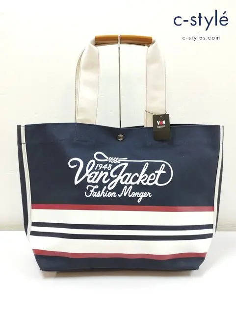 VAN JAC ヴァンヂャケット トートバッグ ネイビー