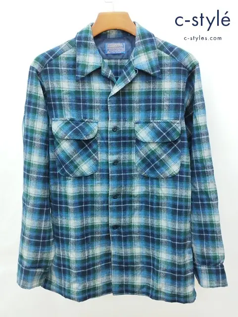PENDLETON ペンドルトン 長袖シャツ M マルチカラー チェック柄 70s USA製 ウール100%