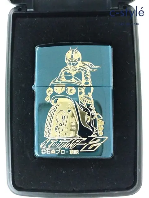ZIPPO ジッポー オイルライター 仮面ライダー 2号 チタニウムコーティング ブルー系 ’95 石森プロ・東映