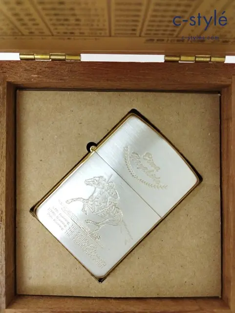 ZIPPO ジッポー オイルライター ビワハヤヒデ 引退記念 シルバー×ゴールド ’96 Biwa Hayahide 競走馬