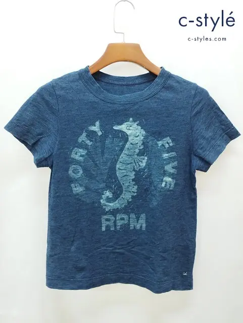 45R フォーティーファイブアール Tシャツ 2 インディゴ 日本製 綿100% 45RPM レディース