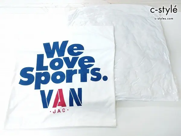 VAN JAC ヴァンヂャケット クッションカバー ホワイト クッション付き We Love Sports VA00684