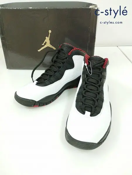 NIKE ナイキ スニーカー 27.5cm ホワイト×ブラック系 AIR JORDAN 10 RETRO 310805-102