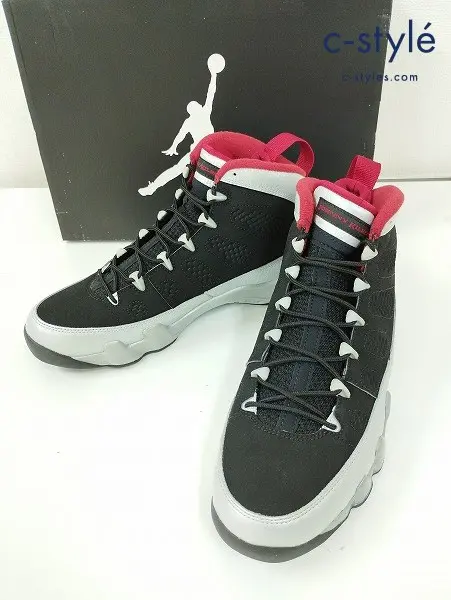 NIKE ナイキ スニーカー 27.5cm ブラック×シルバー系 AIR JORDAN 9 RETRO 302370-012