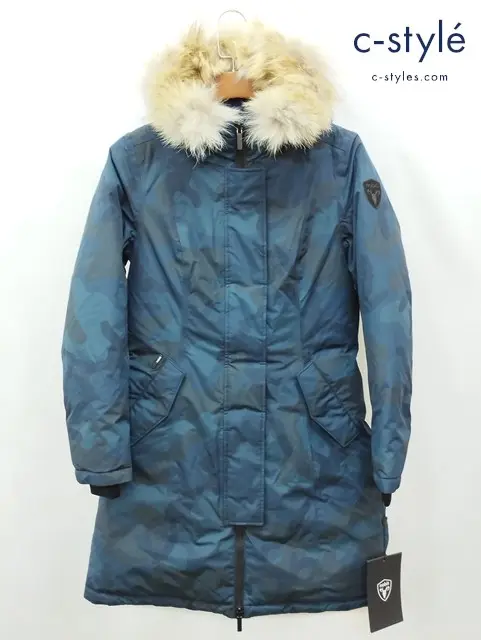 nobis ノビス ダウンコート S ブルー系 カモフラージュ柄 PAYTON RAFGT0632 レディース