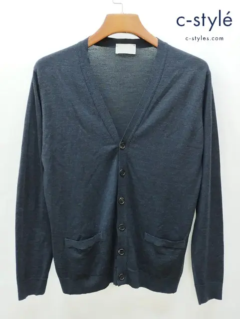 MARGARET HOWELL×JOHN SMEDLEY マーガレットハウエル×ジョンスメドレー カーディガン L ブラック