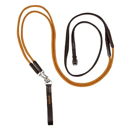 アカバロ(Acavallo) 乗馬 手綱 Soft Leather Draw Reins with Round Nylon Rope