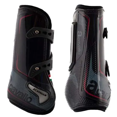 アカバロ(Acavallo) 乗馬 馬用プロテクター Opera tendon boots elastic and button fastening
