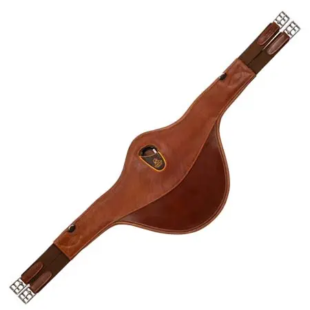 アカバロ(Acavallo) 乗馬 腹帯 Jumping stud guard girth leather & gel
