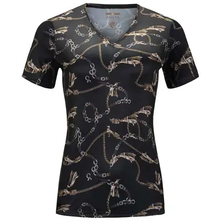 アリスタエクエストリアン(ARISTA EQUESTRIAN) 乗馬 Tシャツ Sublime V-Tee, Black Tassels