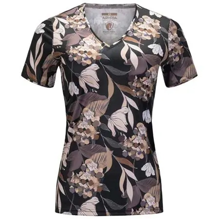 アリスタエクエストリアン(ARISTA EQUESTRIAN) 乗馬 Tシャツ Sublime V-Tee, Black Hydrangea