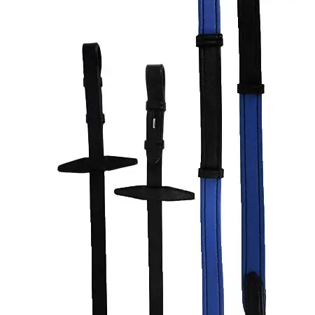 バロタード(Balotade) 乗馬 手綱 Blue, Leather Balotade Reins