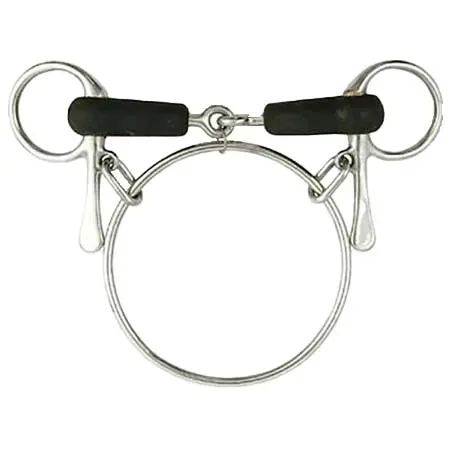 ブリーズアップ(Breeze Up) 乗馬 ハミ DEXTER レーシングチフニービット(ゴム)13.5cm