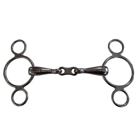 バックリービッツ(Buckley Bits) 乗馬 ハミ フレンチリンク 3 リングギャグ