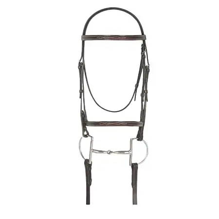 キャメロット(CAMELOT) 乗馬 頭絡 Gold Fancy Raised Bridle with Laced Reins