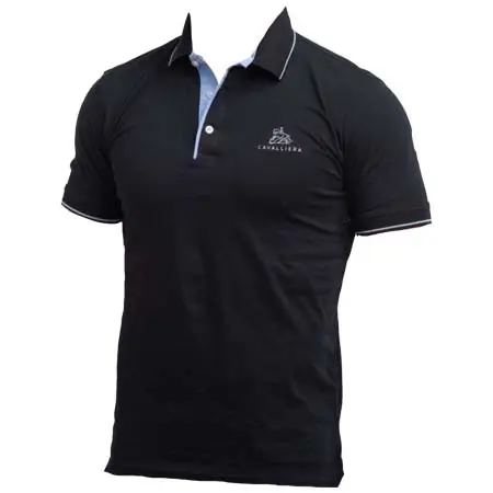 カバリエラ(CAVALLIERA) 乗馬 ポロシャツ Cotton Based Functional Riding Polo – LONDON MAN black