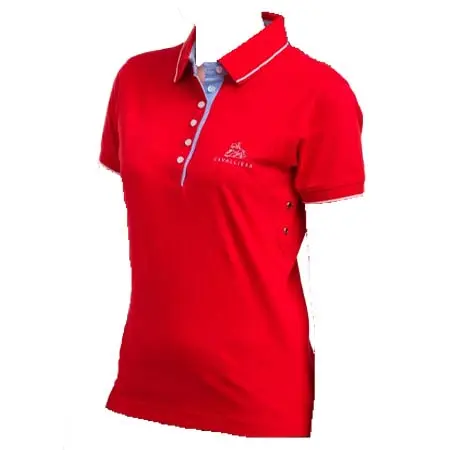 カバリエラ(CAVALLIERA) 乗馬 ポロシャツ Cotton Based Functional Riding Polo – LONDON red
