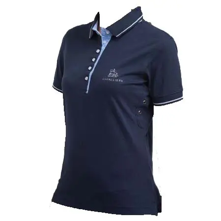 カバリエラ(CAVALLIERA) 乗馬 ポロシャツ Cotton Based Functional Riding Polo – LONDON navy blue