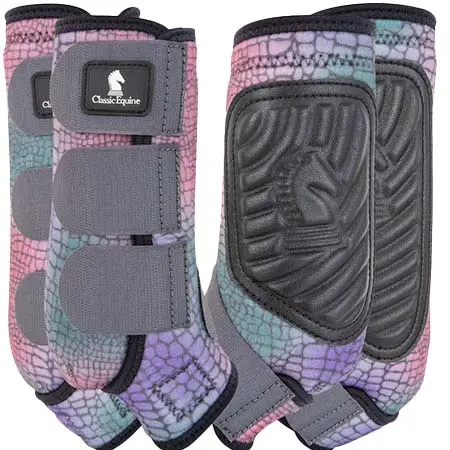 クラシックエクイン(Classic Equine) 乗馬 馬用プロテクター ClassicFit スリングブーツ（前足と後足）