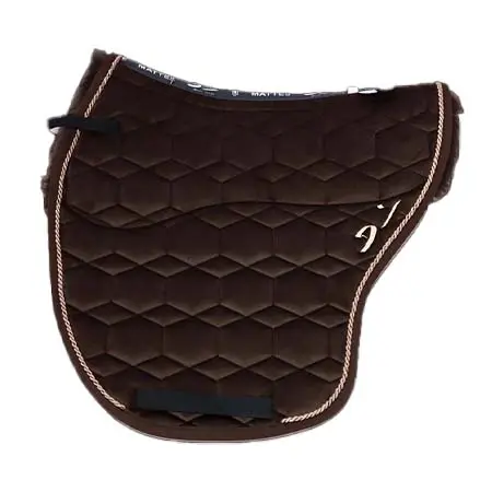 デニーデザイン(Denni Design) 乗馬 ゼッケン・パッド シャロック ベルベット ブラウン シープスキン