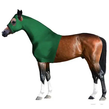 ダービーオリジナルス(Derby Originals) 乗馬 馬着 快適ストレッチライクラ スリージースリッカー フードネックカバー ジッパー付き