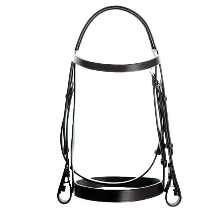 デバーサドラリー(Dever Saddlery) 乗馬 頭絡 38mm幅のノーズバンドを備えたクラシックプレーン頭絡
