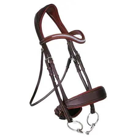 デボクー(DEVOUCOUX) 乗馬 頭絡 Crystal Makila bridle