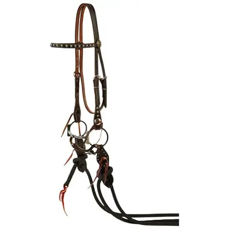 ダウンアンダーホースマンシップ(Downunder Horsemanship) 乗馬 頭絡 Dotted Chocolate Mecate Set