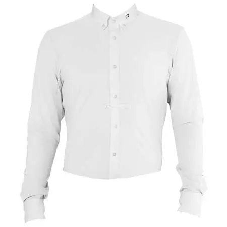 エゴ7(EGO7) 乗馬 競技用シャツ Mens Long Sleeve Show Shirt – White