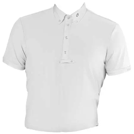 エゴ7(EGO7) 乗馬 競技用シャツ Mens Short Sleeve Show Shirt – White