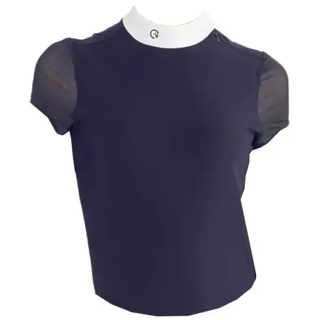 エゴ7(EGO7) 乗馬 競技用シャツ Rita Ladies Short Sleeve Show Shirt – Navy