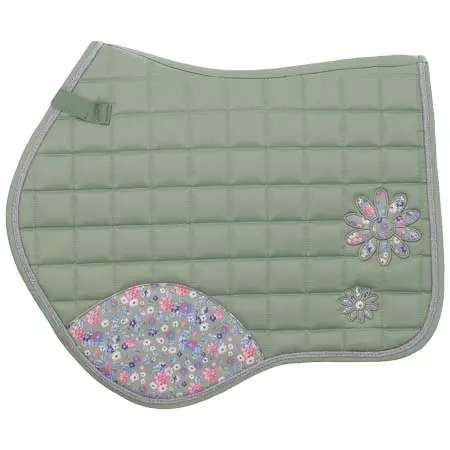 エペレジェック(Epplejeck) 乗馬 ゼッケン・パッド Saddle Pad Equestrian Flowers Epplejeck Green