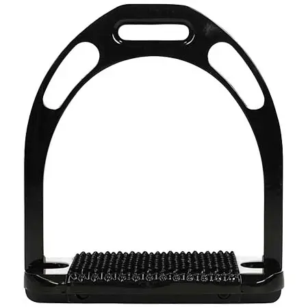 エペレジェック(Epplejeck) 乗馬 鐙・鐙革 Stirrups Colour Aluminium Deluxe Black