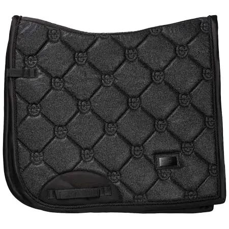 エクエストリアンストックホルム(Equestrian Stockholm) 乗馬 ゼッケン・パッド Dressage Saddle Pad All Black Glimmer