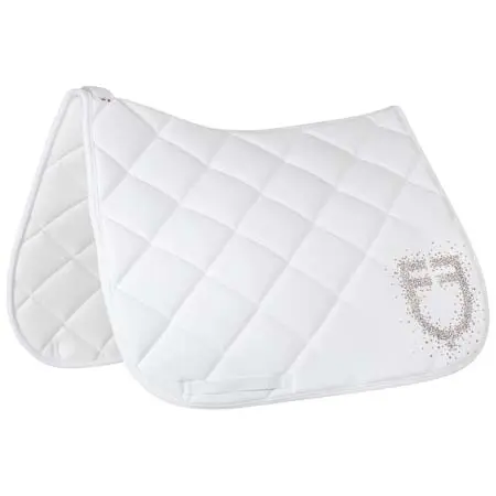 エクエストロ(Equestro) 乗馬 ゼッケン・パッド Dressage saddle pad rhinestone logo