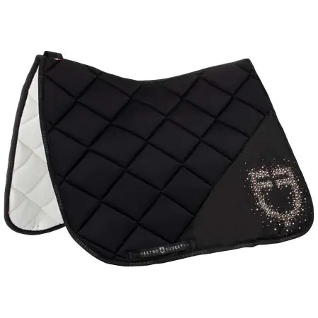 エクエストロ(Equestro) 乗馬 ゼッケン・パッド Dressage saddle pad rhinestone logo