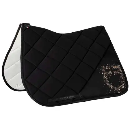 エクエストロ(Equestro) 乗馬 ゼッケン・パッド Jumping saddle pad rhinestone logo