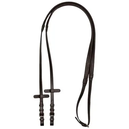 エクエストロ(Equestro) 乗馬 手綱 Leather and rubber reins