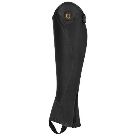 エクエストロ(Equestro) 乗馬 チャップス Unisex short leather gaiters with side zip