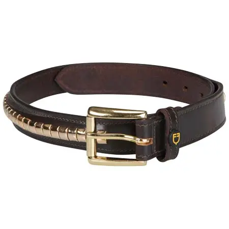 エクエストロ(Equestro) 乗馬 ベルト Leather belt with silver clincher