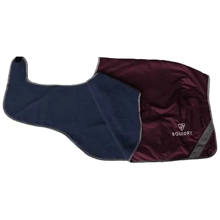エクイドライ(EQUIDRY) 乗馬 馬着 Exercise Sheet Thick | Plum/Navy