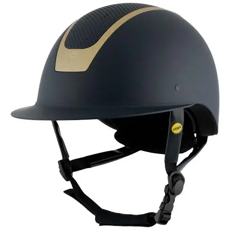 エクイナヴィア(Equinavia) 乗馬 ヘルメット Crown MIPS Riding Helmet – Navy/Gold