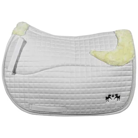 エクイクチュール(Equine Couture) 乗馬 ゼッケン・パッド Regal Saddle Pad with White Sherpa Fleece and CoolMax lining
