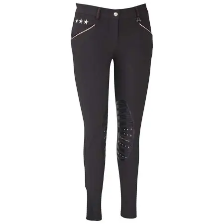 エクイクチュール(Equine Couture) 乗馬 乗馬ズボン Ladies Stars & Stripes Silicone Knee Patch Breeches