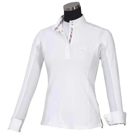 エクイクチュール(Equine Couture) 乗馬 競技用シャツ Ladies Cara Long Sleeve Show Shirt