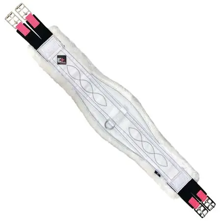 エクインヘルスケアインターナショナル(Equine Healthcare International) 乗馬 腹帯 Pro Series Fleece Stabilizer Girth – White
