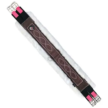 エクインヘルスケアインターナショナル(Equine Healthcare International) 乗馬 腹帯 Pro Series Fleece Girth – Brown